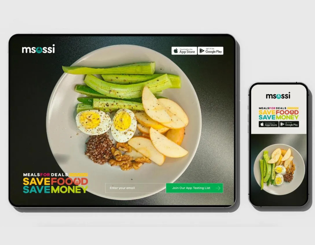 Browse surplus food deals on Msossi app